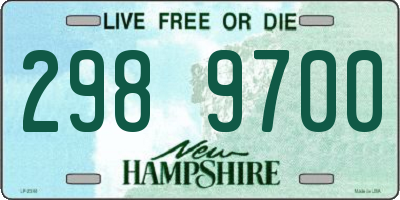 NH license plate 2989700