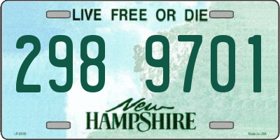 NH license plate 2989701