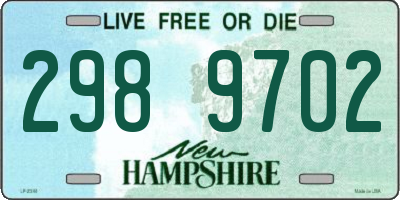 NH license plate 2989702