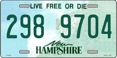 NH license plate 2989704