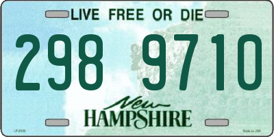 NH license plate 2989710