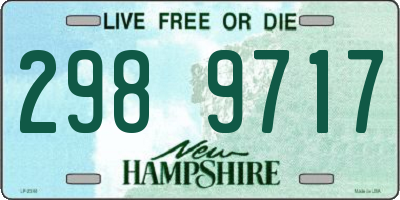 NH license plate 2989717