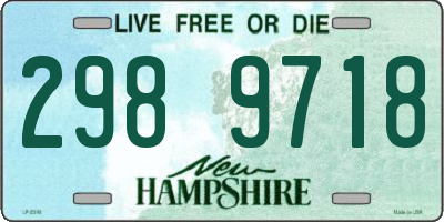 NH license plate 2989718
