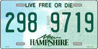 NH license plate 2989719