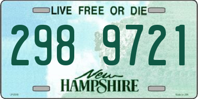 NH license plate 2989721