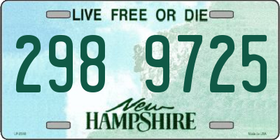 NH license plate 2989725