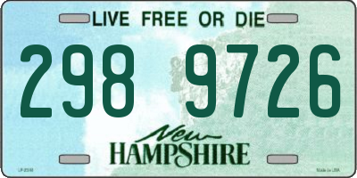 NH license plate 2989726