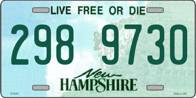 NH license plate 2989730