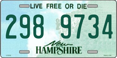 NH license plate 2989734