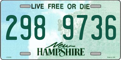 NH license plate 2989736