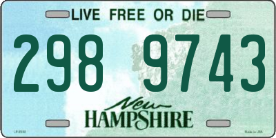 NH license plate 2989743