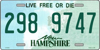 NH license plate 2989747