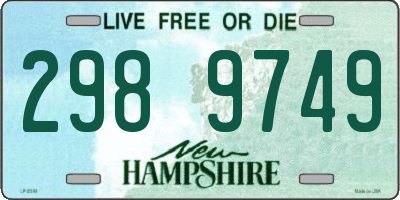 NH license plate 2989749