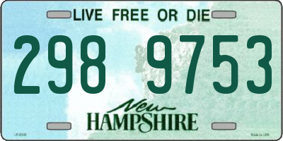 NH license plate 2989753