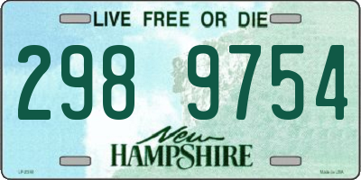 NH license plate 2989754