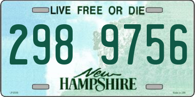 NH license plate 2989756