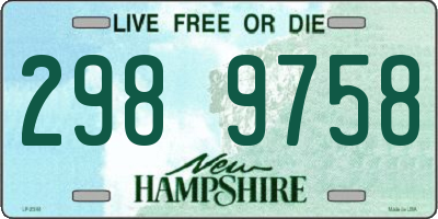 NH license plate 2989758