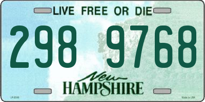 NH license plate 2989768