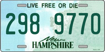 NH license plate 2989770