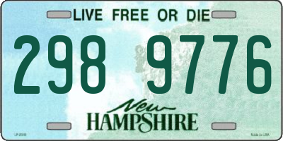 NH license plate 2989776