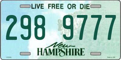 NH license plate 2989777