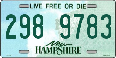 NH license plate 2989783