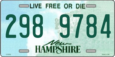 NH license plate 2989784