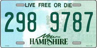 NH license plate 2989787