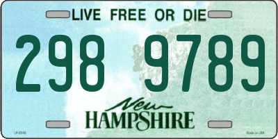 NH license plate 2989789