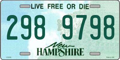 NH license plate 2989798