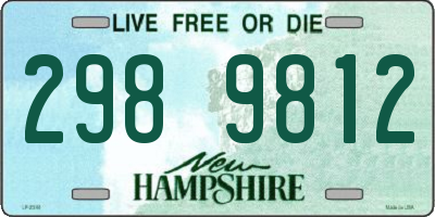 NH license plate 2989812