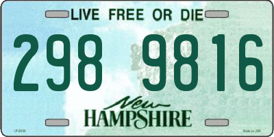 NH license plate 2989816