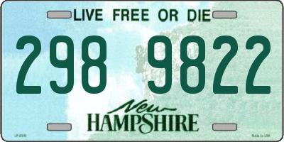NH license plate 2989822