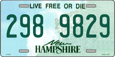 NH license plate 2989829