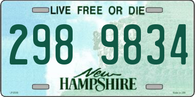 NH license plate 2989834