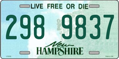 NH license plate 2989837