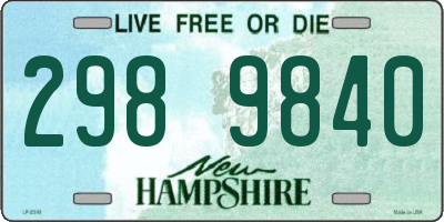 NH license plate 2989840