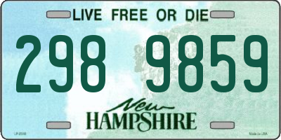 NH license plate 2989859