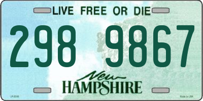 NH license plate 2989867