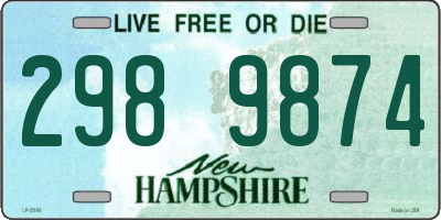 NH license plate 2989874