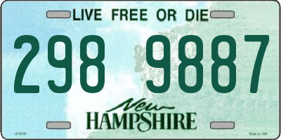 NH license plate 2989887