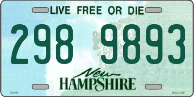 NH license plate 2989893