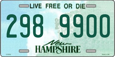NH license plate 2989900