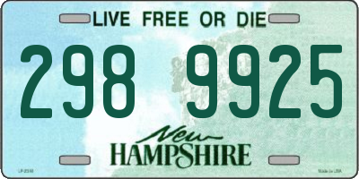 NH license plate 2989925