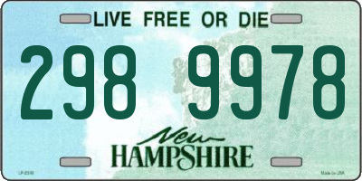 NH license plate 2989978
