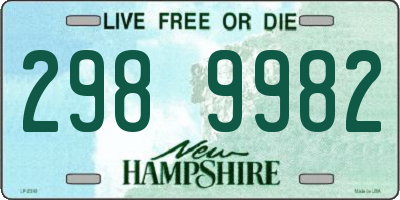 NH license plate 2989982
