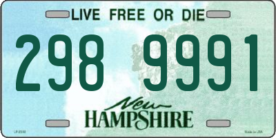 NH license plate 2989991