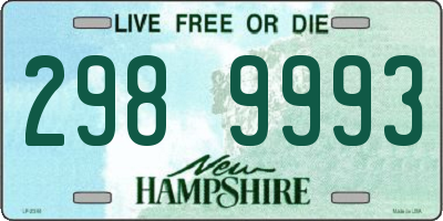 NH license plate 2989993