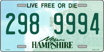 NH license plate 2989994