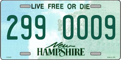 NH license plate 2990009